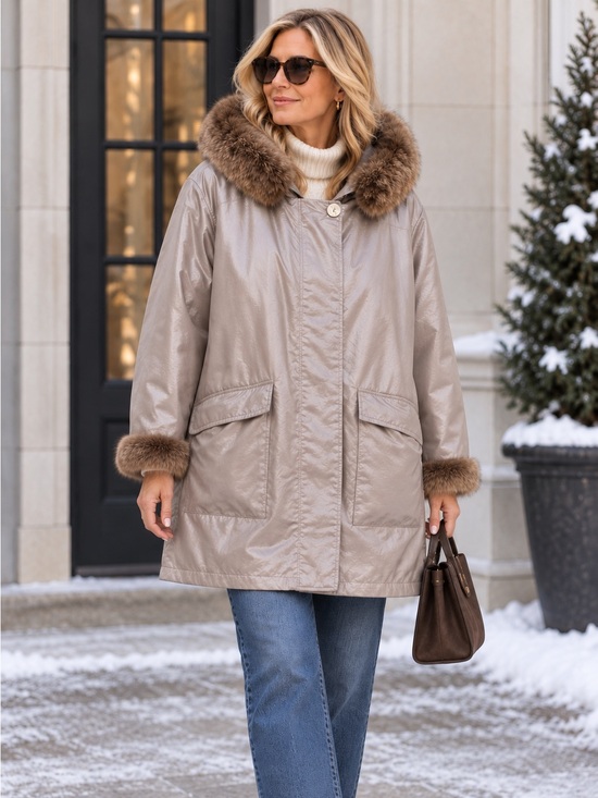 Linda Lundstrom Jackets & Blazers - Vintage Linda Lundström La Parka 3-in-1 Coat Heather Grey Taupe Minimalist Small